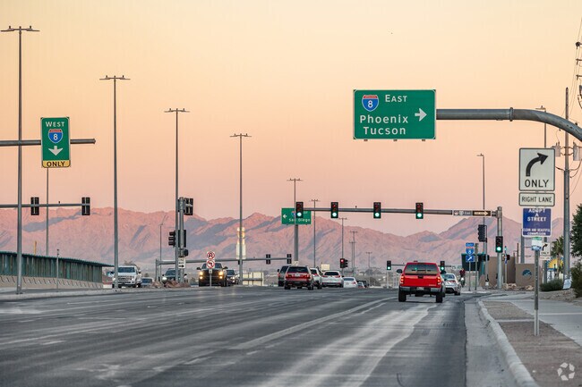 Highway 8 connects Donovan Estates in Yuma with California and the rest of the state.