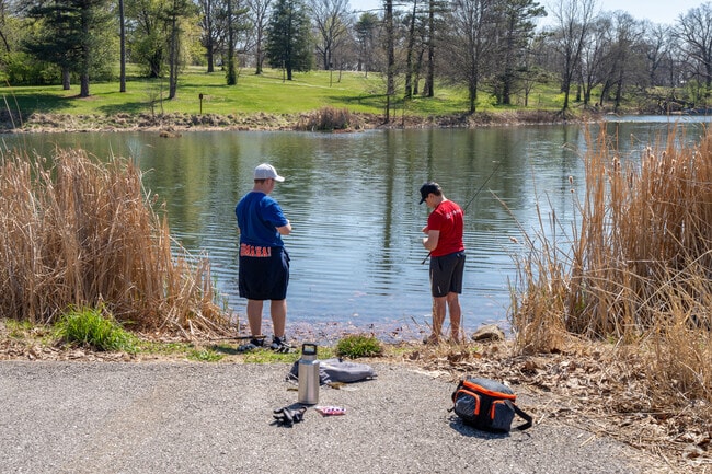 Enjoy fishing at Horseshoe Lake in Carondelet Park.