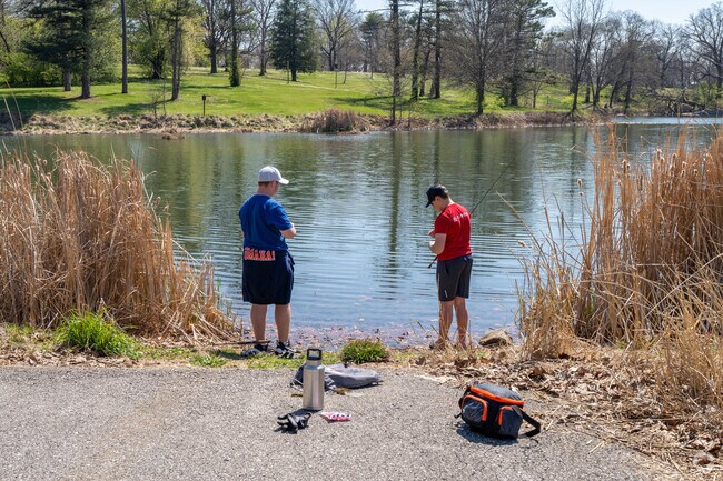 Enjoy fishing at Horseshoe Lake in Carondelet Park.