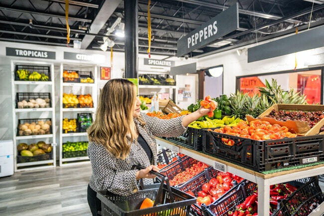 McAllen residents frequent the McAllen Food Hall for fresh produce.