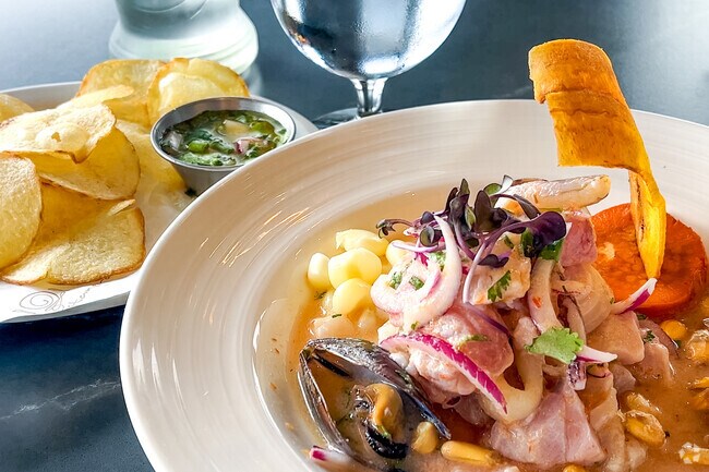 Ceviche awaits at La Costanera in El Granada.