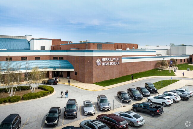 Merrillville High School has 2,042 with a student-teacher ratio of 16 to 1.
