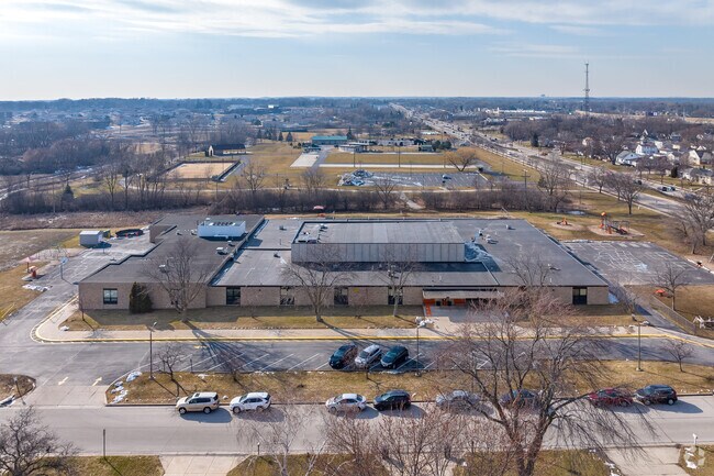 Edgewood Elementary School and Konkel park in the distance.