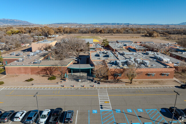 Front entrance at Harrison Middle School.