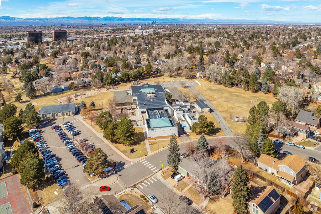 Polton Elementary School receives a B rating and has a stunning expansive campus wrapped in the quaint Four Mile neighborhood.