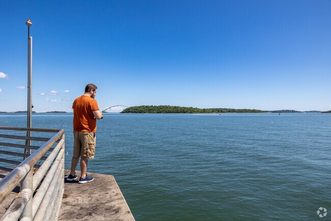 Theres always time for fishing at Nut Island Fishing Pier in Houghs Neck.