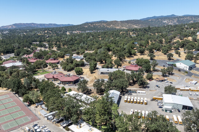 The campus of Evergreen High School in Oakhurst.