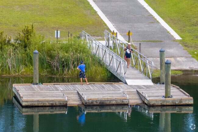 The dock at Smith Creek Park allows you to launch a Kayak or Canoe.