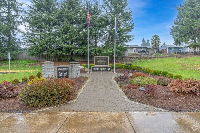 Marion E. Carl Veteran's Memorial at Veteran's Memorial Park in Hubbard, OR.