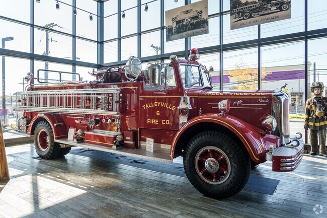 Talleyville's fire department proudly shows off its antique fire truck.