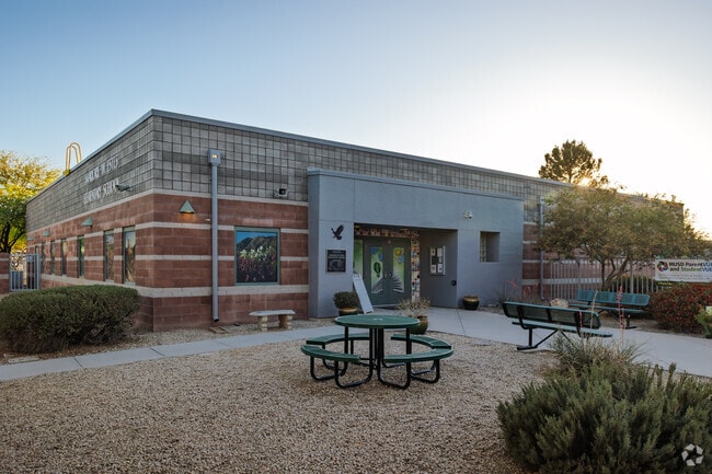 A welcoming entrance is seen at Estes Elementary School in Marana.