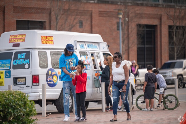 The ice cream truck makes stops at Railroad Park.