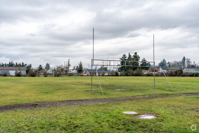 Mt Vernon Elementary School has a football field for students in Springfield.