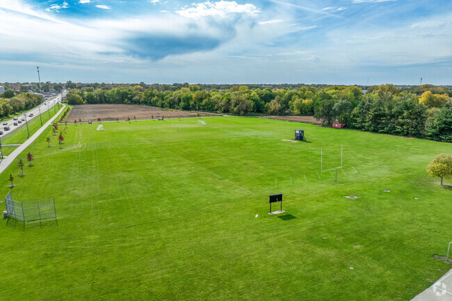 Sycamore Middle School offers an outdoor walking track and soccer fields for students to enjoy.