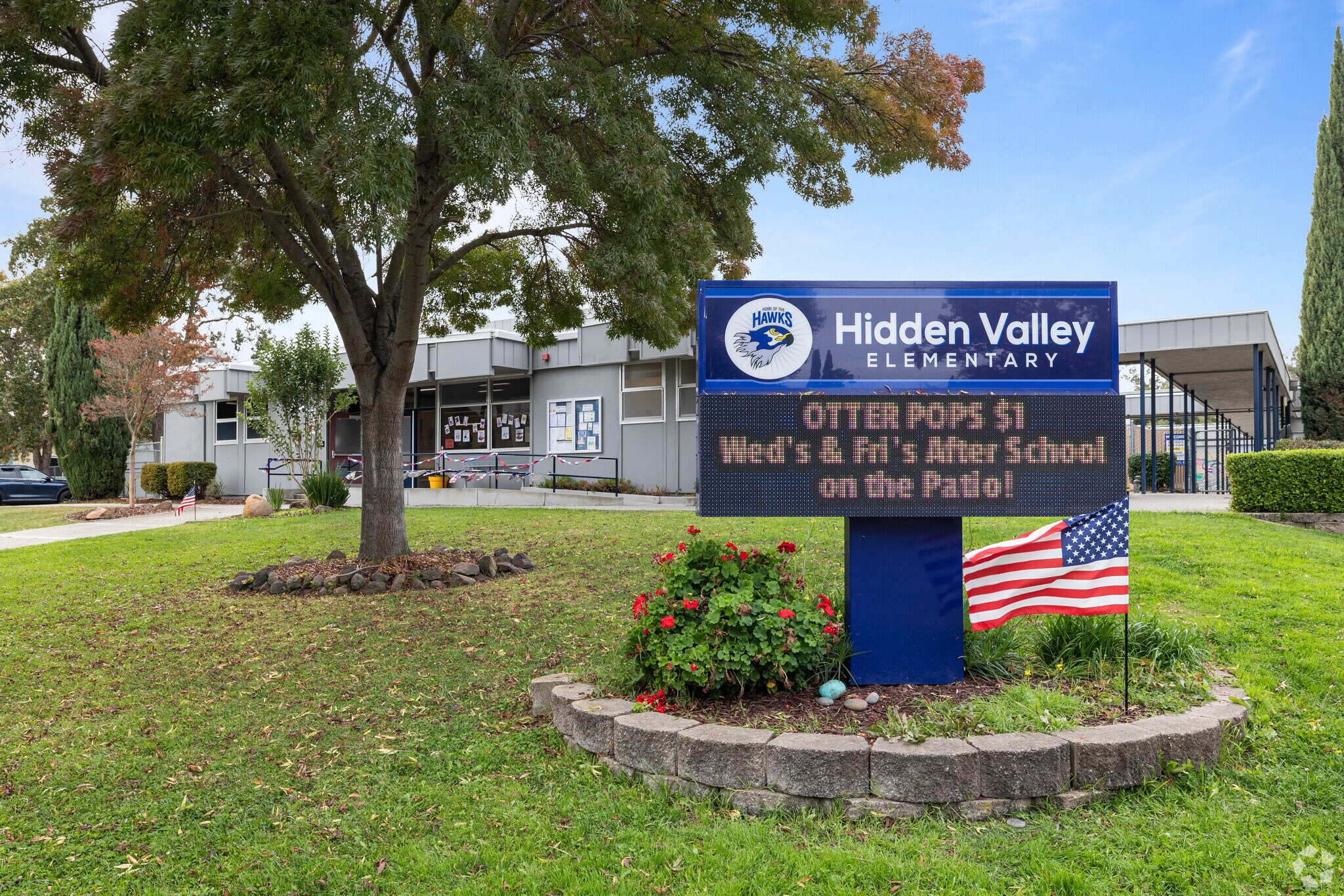 Pacheco neighborhood Elementary students attend hidden Valley Elementary school.