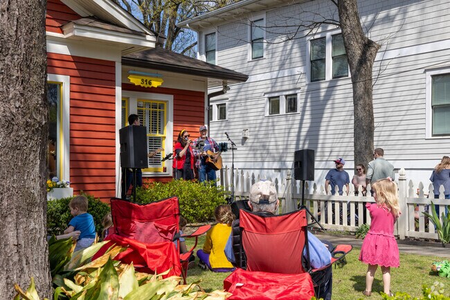 The annual Oakhurst Porchfest transforms the charming neighborhood into a lively stage, where a diverse array of local bands showcase their musical talents from the welcoming front porches of homes.