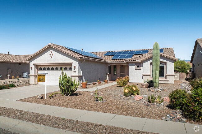 Many homes in Continental Ranch Sunflower have drought-tolerant landscaping.