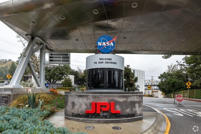 "Welcome to our Universe" sculpture awaits outside NASA research center, La Cañada Flintridge.