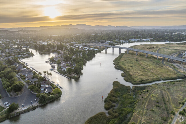 Soscol Gateway South follows the banks of the beautiful Napa River.