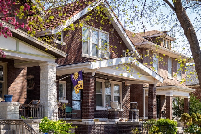 Craftsman and Foursquare styles of brick homes line the streets of Princeton Heights.