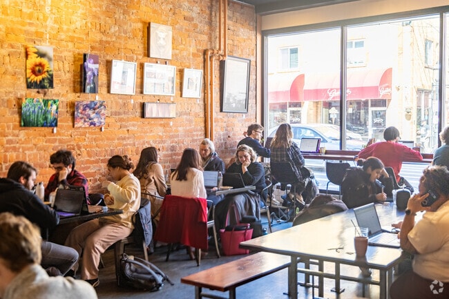 The Upside Brew is a great place to get your morning coffee with a friend in Clifton.