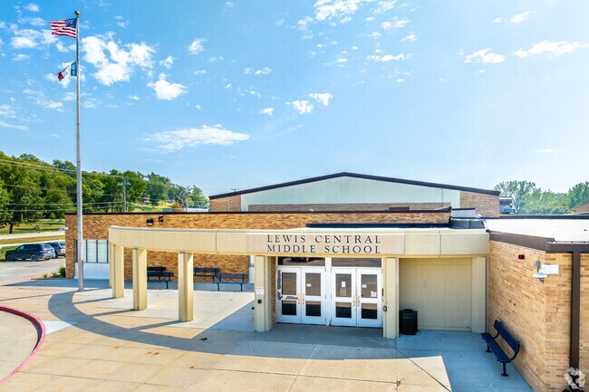Lewis Central Middle School shares grounds and athletic facilities with the adjacent high school