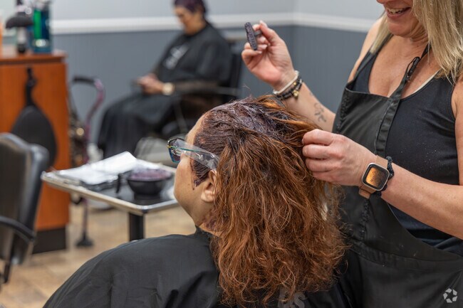 843 Hair Studio provides cut and color services for men and women.