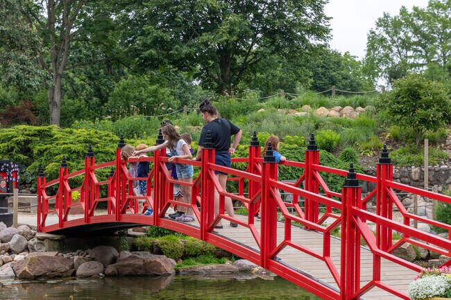 Bring your kids to the
Mabery Gelvin Botanical Garden in Mahomet to look at the Koi.