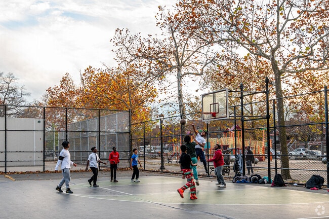 Harry Maze Playground has a couple of basketball courts