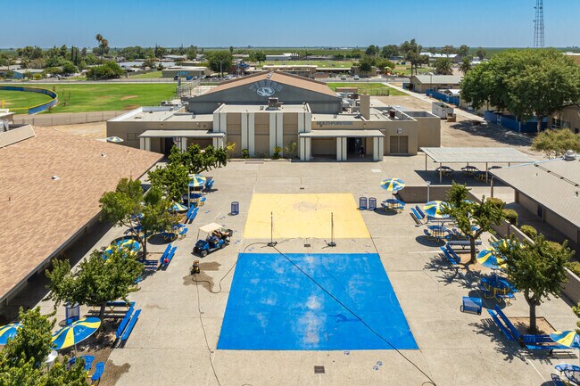 Tranquillity High School provides large areas on campus for students to play and relax.