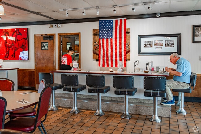 Merry Go Round Restaurant is a carousel-themed establishment with American fare.