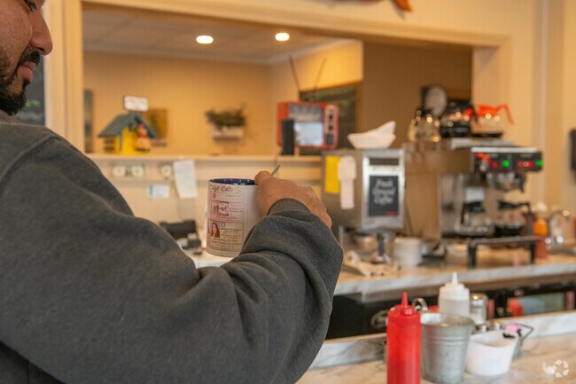 The Little Village Cafe in Fairhaven is a lively neighborhood eatery with loyal customers.