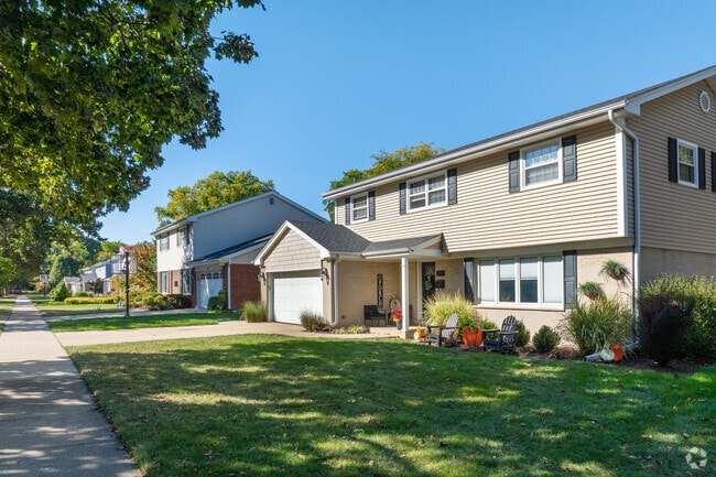 Modern colonial homes in Arlington heights sit on spacious yards.