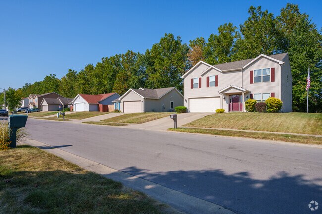 Some homes in Seasons Four feature front yard bushes or back yard trees.