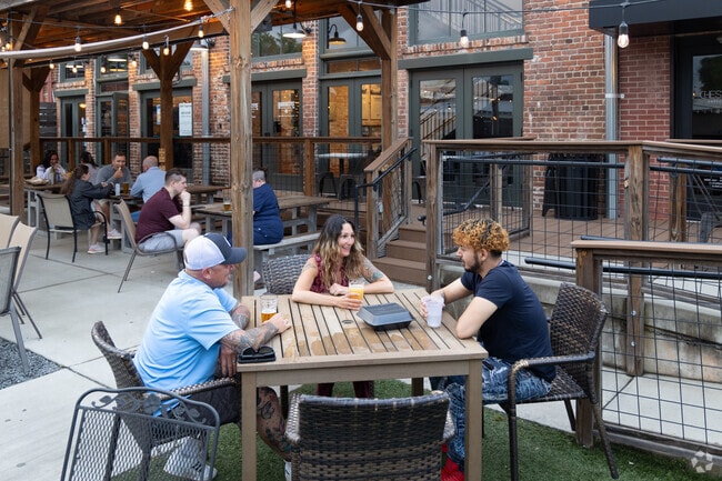 The 1885 Taproom has lots of outdoor seating for Simpsonville residents to enjoy the weather.