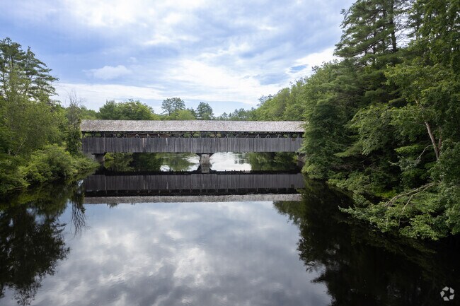 The Parsonsfield Bridge is one of the few 19th-century covered bridges left in the state.
