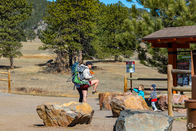 The trails at Elk Meadow Park in Evergreen are suitable for all ages.