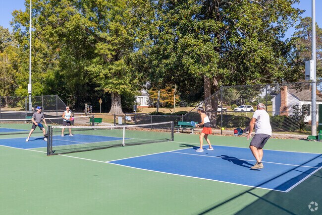 Pickleball is a favorite pastime at the Timond Park neighborhood.
