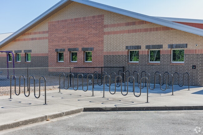 Philip Simmons Elementary School in Charleston has bike parking for students.