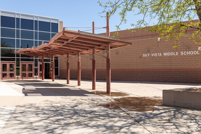 Sky Vista Middle School serves students in grades 6-8.