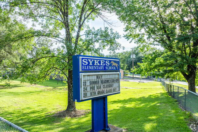 Sykes Elementary School is known for its strong academic programs and dedicated teaching staff.