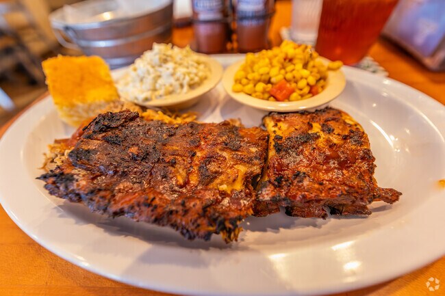 Delicious ribs with amazing BBQ sauce is a go-to for North Palm Beach locals.