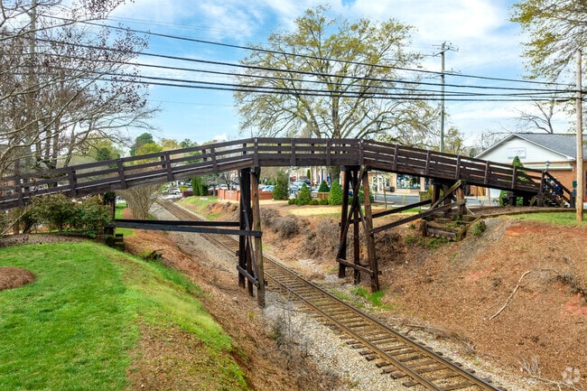 The train in Union County carries goods to and from different locations.
