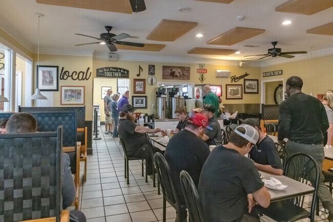 The Bear's Den is a staple for Soul Food in the Bealls Hill Historic District.