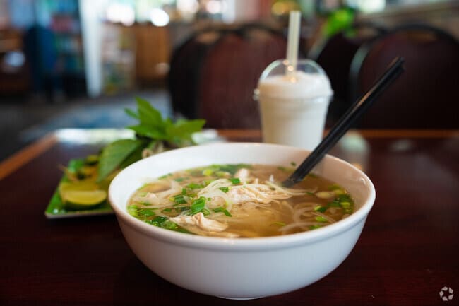 For some fantastic pho and a fruit smoothie with boba, try Phở 65 in Lamar Heights.
