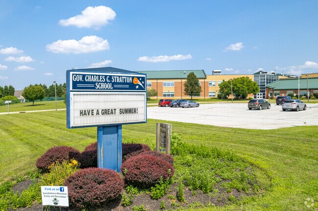 Students in first and second grades attend Gov. Charles C. Stratton School in Woolwhich Township, NJ.