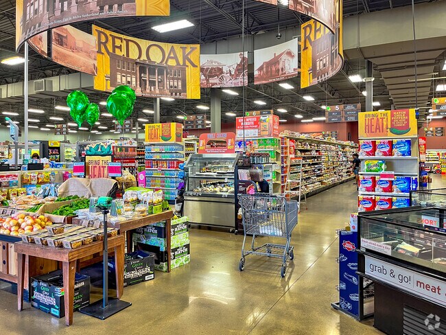 The interior of Brookshire's shows off the proud history of Red Oak near Glenn Heights.