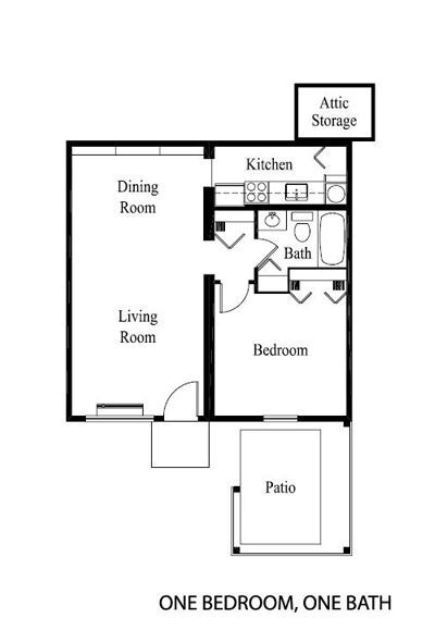 One Bedroom Floor Plan
