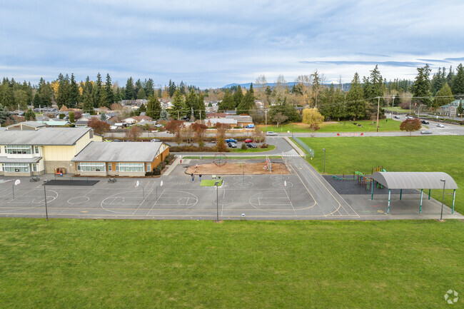 Grove Elementary School's play area.