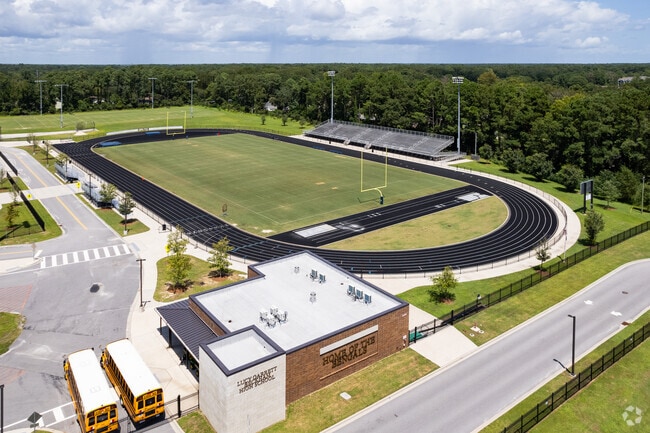 Lucy Garrett Beckham High School in Mount Pleasant has a beautiful stadium for sports.